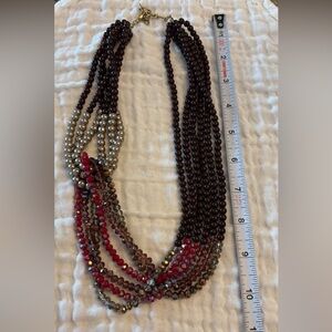 Elegant Multi-Strand Beaded Necklace